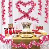 6 PCS Valentine's Day Tinsel Garland, 39.4 ft Heart Metallic Fringe Garlands Valentine's Day Hanging Garland Decorations for for Valentines Party Wedding New Years Home Indoor Outdoor (Red Pink White) view 4
