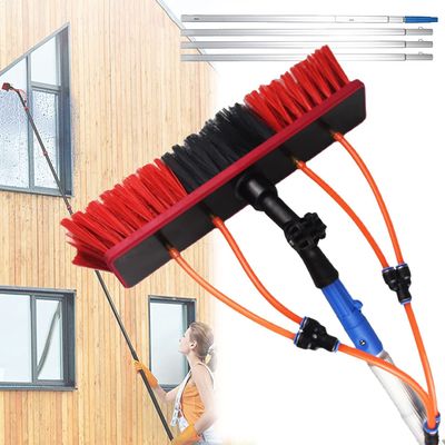 Water Fed Pole Kit,Water Fed Brush Water Fed Pole Kit, Water Fed Cleaning System, Aluminum Outdoor Window Cleaner With Hose, Cleaning And Washing Tool For Solar Panel (Size : 19FT/6M)