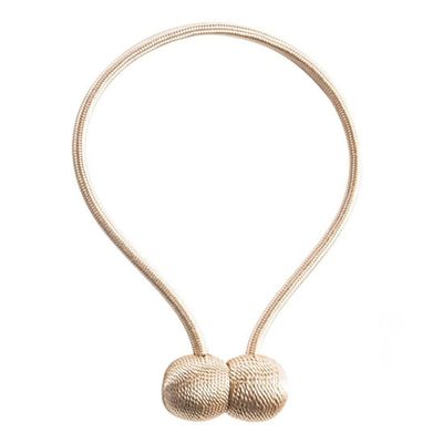 Magnetic Curtain Tieback Holder Hook Buckle Clip Curtain Tieback Polyester Decorative Home Accessorie,Gold Style,4pcs