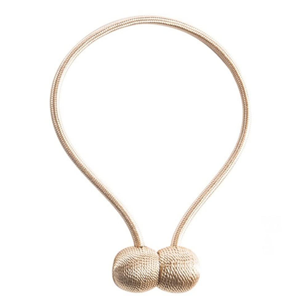 Magnetic Curtain Tieback Holder Hook Buckle Clip Curtain Tieback Polyester Decorative Home Accessorie,Gold Style,4pcs