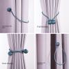 Magnetic Curtain Tieback Holder Hook Buckle Clip Curtain Tieback Polyester Decorative Home Accessorie,Gold Style,4pcs view 2