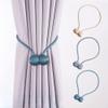 Magnetic Curtain Tieback Holder Hook Buckle Clip Curtain Tieback Polyester Decorative Home Accessorie,Gold Style,4pcs view 3