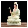 KIZQYN Guan Yin Statue Feng Shui Decor Buddha Household Jade Buddha Statue Guanyin Statue Jade Stone Decoration Chinese for Home and Office Sculpture Lucky Buddha Statue view 1