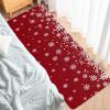 Fantasy Snowflake Kitchen Bath Shower Door Welcome Mat for Bedroom/Living/Laundry Room, Christmas Winter Snow Red Holiday Washable Bathroom Bathtub Runner Rug, Indoor Outdoor Throw Doormat, 24"x71" view 2