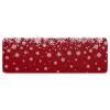 Fantasy Snowflake Kitchen Bath Shower Door Welcome Mat for Bedroom/Living/Laundry Room, Christmas Winter Snow Red Holiday Washable Bathroom Bathtub Runner Rug, Indoor Outdoor Throw Doormat, 24"x71" view 3