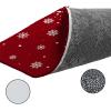 Fantasy Snowflake Kitchen Bath Shower Door Welcome Mat for Bedroom/Living/Laundry Room, Christmas Winter Snow Red Holiday Washable Bathroom Bathtub Runner Rug, Indoor Outdoor Throw Doormat, 24"x71" view 4