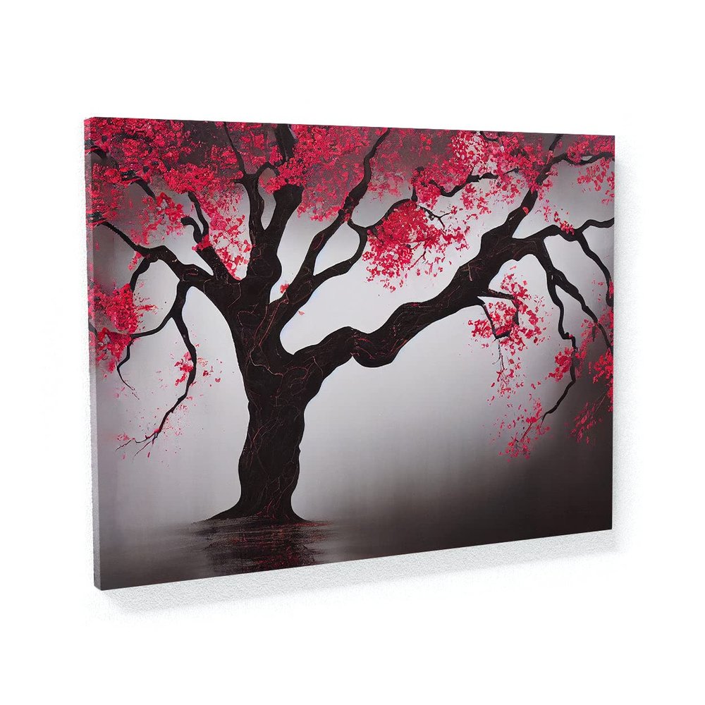 Sense Canvas Blooming Tree 6 Canvas Art - Home Decor Wall Art Print Poster Painting Large 40x30 / 1.5"
