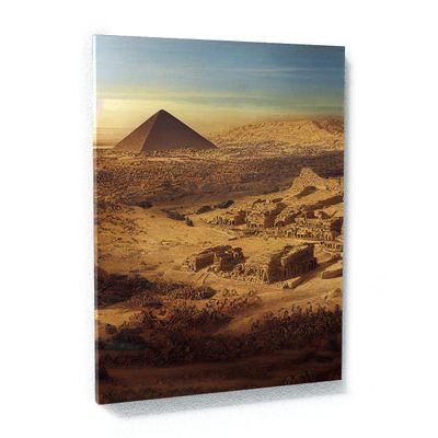Sense Canvas Egypt Pyramid 2 Canvas Art - Home Decor Wall Art Print Poster Painting Large 30x40 / 1.5"