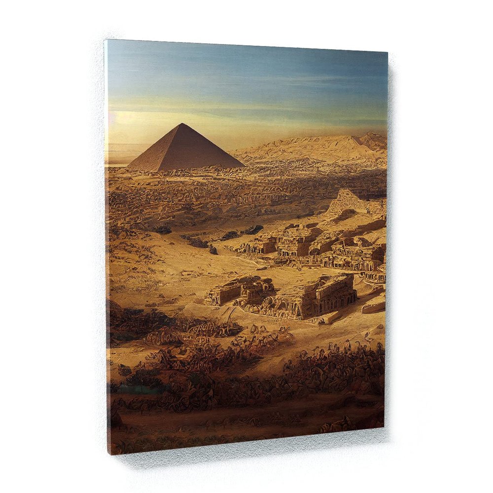 Sense Canvas Egypt Pyramid 2 Canvas Art - Home Decor Wall Art Print Poster Painting Large 30x40 / 1.5"