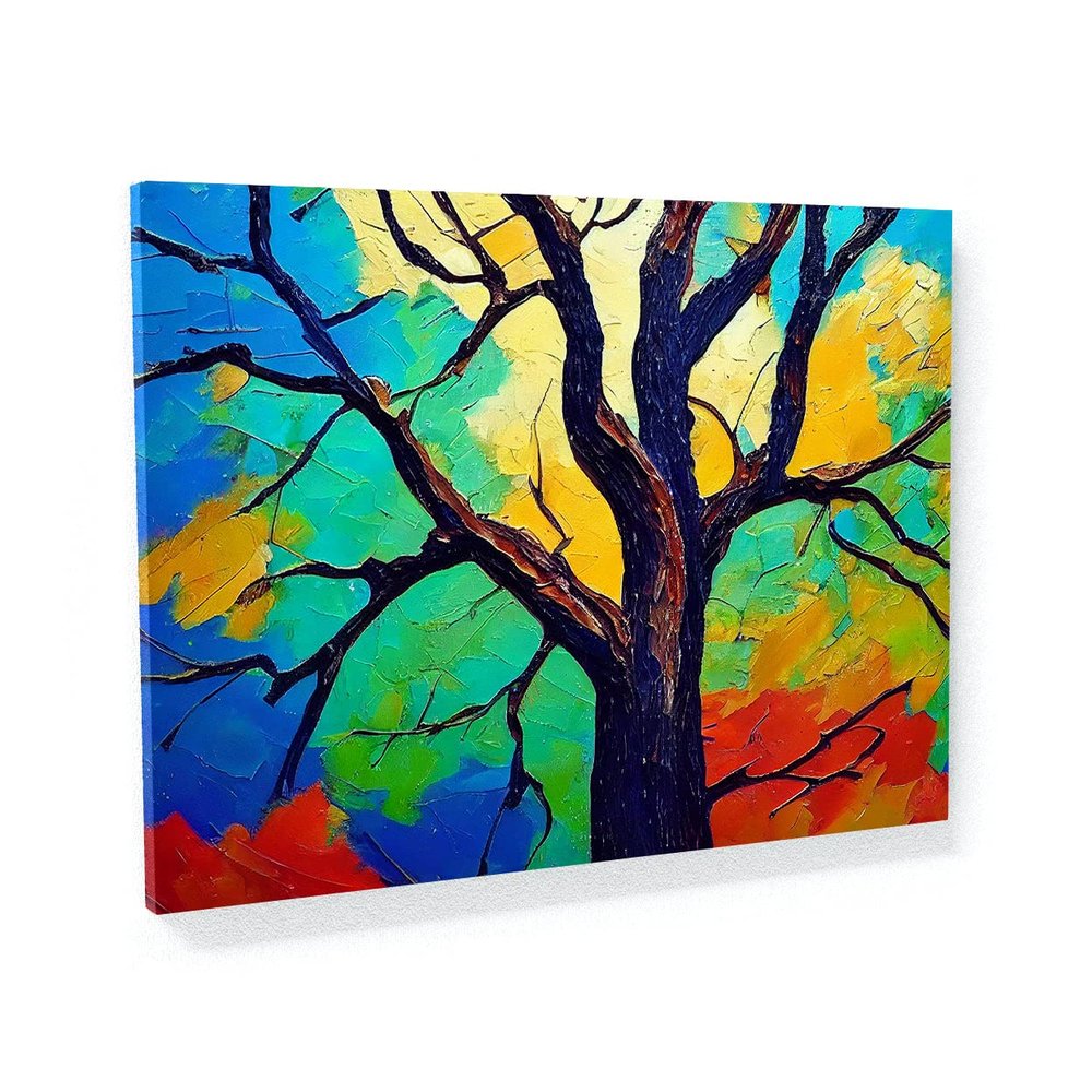 Sense Canvas Blooming Tree 15 Canvas Art - Home Decor Wall Art Print Poster Painting Small 16x12 / 0.75"