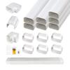 Pearwow 4" W 25Ft L Decorative PVC Line Set Cover Kit for Ductless Mini Split Air Conditioners,Heat Pumps Systems Decorative Tubing Cover view 1
