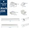 Pearwow 4" W 25Ft L Decorative PVC Line Set Cover Kit for Ductless Mini Split Air Conditioners,Heat Pumps Systems Decorative Tubing Cover view 2