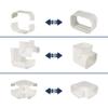 Pearwow 4" W 25Ft L Decorative PVC Line Set Cover Kit for Ductless Mini Split Air Conditioners,Heat Pumps Systems Decorative Tubing Cover view 3