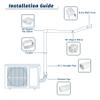 Pearwow 4" W 25Ft L Decorative PVC Line Set Cover Kit for Ductless Mini Split Air Conditioners,Heat Pumps Systems Decorative Tubing Cover view 4