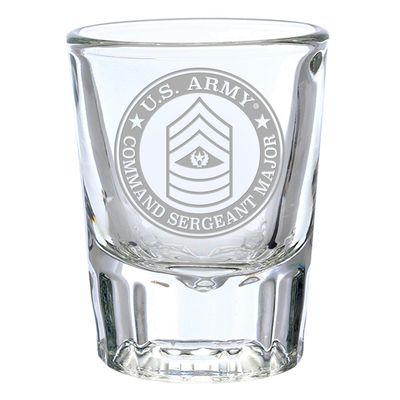 7.62 Design U.S. Army Command Sergeant Major Etched 2 oz. Shot Glass
