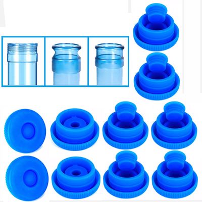 3 & 5 Gallon Water Jug Cap Reusable - Non-Spill 55mm Water Bottle Caps,Silicone Replacement Cap Lids Anti Splash
