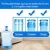 3 & 5 Gallon Water Jug Cap Reusable - Non-Spill 55mm Water Bottle Caps,Silicone Replacement Cap Lids Anti Splash view 2