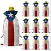 10 Pcs Premium Wine Bottle Gift Bags with Drawstring Flag of Puerto Rico Reusable Wine Gift Bag for Christmas, Wedding, Birthday,Holiday Party, Housewarming, Home Storage view 1
