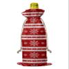 10 Pcs Premium Wine Bottle Gift Bags with Drawstring Christmas Snowflake Merry Christms Red Background Reusable Wine Gift Bag for Christmas, Wedding, Birthday,Holiday Party, Housewarming, Home Storage view 2