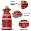 10 Pcs Premium Wine Bottle Gift Bags with Drawstring Christmas Snowflake Merry Christms Red Background Reusable Wine Gift Bag for Christmas, Wedding, Birthday,Holiday Party, Housewarming, Home Storage view 4