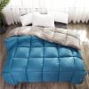 MSUDGH Bedding Winter Thicken Duvet, Goose Down Quilt Breathable and Warm Feather Comforter, Fluffy and Soft (Blue,220x240cm 5kg) view 1