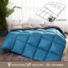 MSUDGH Bedding Winter Thicken Duvet, Goose Down Quilt Breathable and Warm Feather Comforter, Fluffy and Soft (Blue,220x240cm 5kg) view 2