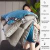 MSUDGH Bedding Winter Thicken Duvet, Goose Down Quilt Breathable and Warm Feather Comforter, Fluffy and Soft (Blue,220x240cm 5kg) view 4