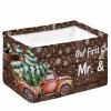 Large Storage Baskets Bins Christmas Red Tree Collapsible Storage Box Laundry Organizer for Closet Shelf Nursery Kids Bedroom Winter Snowflake Xmas Tree Rustic Wooden view 1