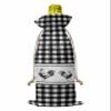 10 Pcs Premium Wine Bottle Gift Bags with Drawstring Black and White Buffalo Check Farmhouse Rooster Reusable Wine Gift Bag for Christmas, Wedding, Birthday,Holiday Party, Housewarming, Home Storage view 2
