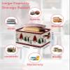 Large Storage Baskets Bins Christmas Elk Collapsible Storage Box Laundry Organizer for Closet Shelf Nursery Kids Bedroom Red Black Plaid Xmas Tree Snowflake Burlap view 2