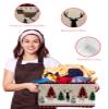 Large Storage Baskets Bins Christmas Elk Collapsible Storage Box Laundry Organizer for Closet Shelf Nursery Kids Bedroom Red Black Plaid Xmas Tree Snowflake Burlap view 4