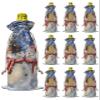 10 Pcs Premium Wine Bottle Gift Bags with Drawstring Couple Snowman Christmas Tree Jolly Holiday day Reusable Wine Gift Bag for Christmas, Wedding, Birthday,Holiday Party, Housewarming, Home Storage view 1
