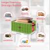 Large Storage Baskets Bins Boy Kid Game Collapsible Storage Box Laundry Organizer for Closet Shelf Nursery Kids Bedroom Football Rugby Sport Green Arena view 2