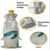 10 Pcs Premium Wine Bottle Gift Bags with Drawstring Sea Turtle Watercolor Animal Compass Marine Organism Reusable Wine Gift Bag for Christmas, Wedding,Holiday Party, Housewarming, Home Storage view 4