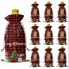10 Pcs Premium Wine Bottle Gift Bags with Drawstring Winter Snowing Snowman with Christmas Tree and Gift Buffalo Check Plaid Reusable Wine Gift Bag for Christmas, Wedding,Holiday Party, Housewarming view 1