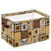 Large Storage Baskets Bins Rustic Sunflower Bee Collapsible Storage Box Laundry Organizer for Closet Shelf Nursery Kids Bedroom Retro Sunshine Spring Floral Country Plaid view 1