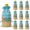 10 Pcs Premium Wine Bottle Gift Bags with Drawstring Life is Better in Flip Flops Summer Beach Theme Reusable Wine Gift Bag for Christmas, Wedding, Birthday,Holiday Party, Housewarming, Home Storage view 1