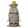 10 Pcs Premium Wine Bottle Gift Bags with Drawstring Cute Funny Cat Vintage Print Reusable Wine Gift Bag for Christmas, Wedding, Birthday,Holiday Party, Housewarming, Home Storage view 2