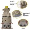 10 Pcs Premium Wine Bottle Gift Bags with Drawstring Cute Funny Cat Vintage Print Reusable Wine Gift Bag for Christmas, Wedding, Birthday,Holiday Party, Housewarming, Home Storage view 4