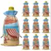 10 Pcs Premium Wine Bottle Gift Bags with Drawstring Sea Beach Recliner Summer Seaside Scene Ocean Island Reusable Wine Gift Bag for Christmas, Wedding,Holiday Party, Housewarming, Home Storage view 1