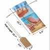 10 Pcs Premium Wine Bottle Gift Bags with Drawstring Sea Beach Recliner Summer Seaside Scene Ocean Island Reusable Wine Gift Bag for Christmas, Wedding,Holiday Party, Housewarming, Home Storage view 3