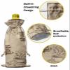 10 Pcs Premium Wine Bottle Gift Bags with Drawstring Cartoon Coffee and Coffee Beans Close-Up Keep Warm and Drink Coffee Reusable Wine Gift Bag for Christmas, Wedding,Holiday Party, Housewarming view 4