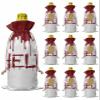 10 Pcs Premium Wine Bottle Gift Bags with Drawstring Halloween Theme,Blood HELP Reusable Wine Gift Bag for Christmas, Wedding, Birthday,Holiday Party, Housewarming, Home Storage view 1