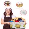 Large Storage Baskets Bins Sunflower Pumpkin Collapsible Storage Box Laundry Organizer for Closet Shelf Nursery Kids Bedroom Fall Maple Leaf Harvest Black White Plaid view 4