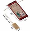 10 Pcs Premium Wine Bottle Gift Bags with Drawstring Stanta Retro Wood Red Lattice Merry Christmas Reusable Wine Gift Bag for Christmas, Wedding, Birthday,Holiday Party, Housewarming, Home Storage view 3