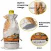 10 Pcs Premium Wine Bottle Gift Bags with Drawstring It's Fall Y'all Cute Gnomes and Pumpkins on The Truck Reusable Wine Gift Bag for Christmas, Wedding,Holiday Party, Housewarming, Home Storage view 4