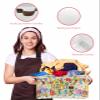 Large Storage Baskets Bins Happy Birthday Collapsible Storage Box Laundry Organizer for Closet Shelf Nursery Kids Bedroom Birthday Cake Balloons Blue view 4