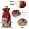 10 Pcs Premium Wine Bottle Gift Bags with Drawstring Xmas Poinsettia and Pine Tree Lovely Cat Winter Holiday Snowflake Reusable Wine Gift Bag for Christmas, Wedding,Holiday Party, Housewarming view 4