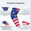 Mcolics Arm Sleeves UV Protection Arm Cover Cooling Elbow Shooter Sleeves for Outdoors Driving Cycling Basketball Running (Red/Black, X-Large) view 3