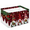 Large Storage Baskets Bins Christmas Gnomes Collapsible Storage Box Laundry Organizer for Closet Shelf Nursery Kids Bedroom Xmas Tree Snowflake Balls Cardinals Red Plaid view 1